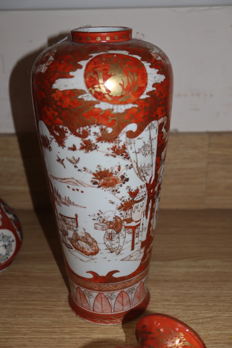 A collection of Japanese Satsuma ware